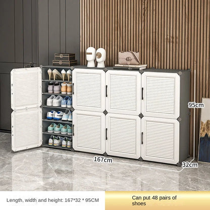 Modern Household Multilayer Plastics Shoe Rack Hallway Cabinets For Living Room Dustproof Storage Shelves Home Bedroom Furniture