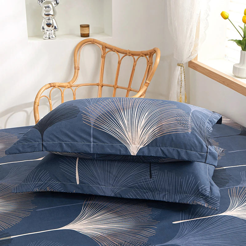 1pc 100% polyester printing bed mattress set with four corners and elastic band sheets hot sale(pillowcases need order)