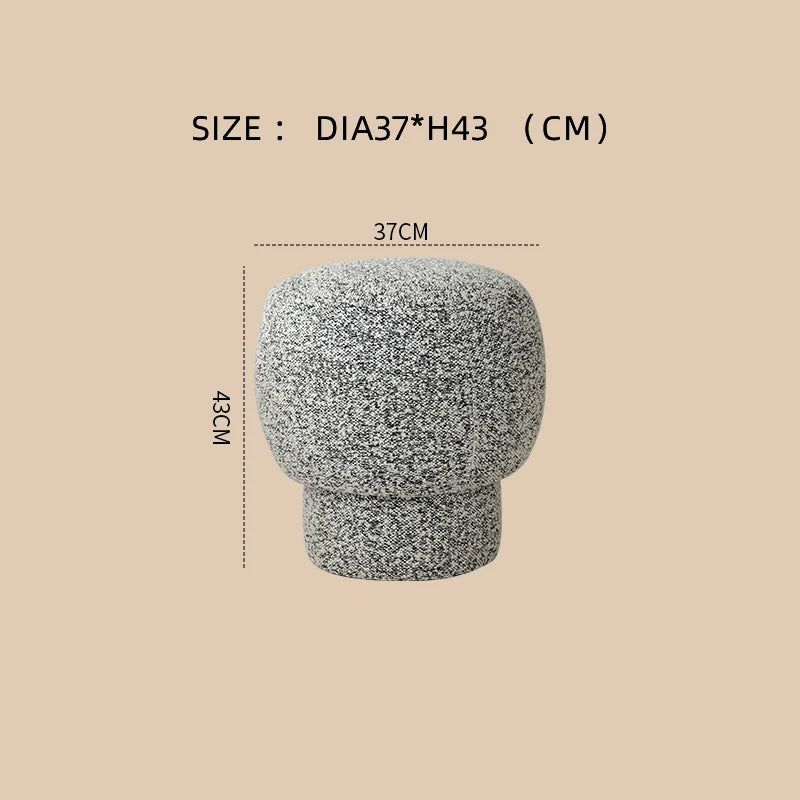 Nordic Furniture, Living Room Sofa Stools, Bedroom Dressing Stool, Porch Shoe Changing Stool, Circular Mobile Seat,Leisure Chair