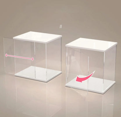 Acrylic Display Case w/h Door Countertop Organizer Dustproof Showcase for Figure/Toy/Collectibles/Gundam/Car/Model/Lego/BlindBox