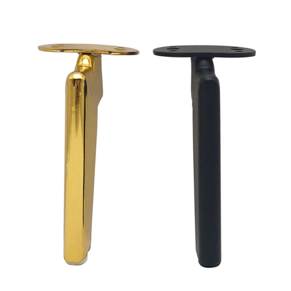 12-18cm 4pcs Furniture Legs Metal Black Gold Coffee Table Foot Sofa Desk Bed Dressers TV Bathroom Furniture Replacement Foot