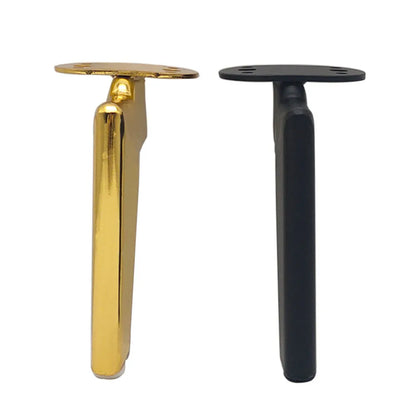 12-18cm 4pcs Furniture Legs Metal Black Gold Coffee Table Foot Sofa Desk Bed Dressers TV Bathroom Furniture Replacement Foot