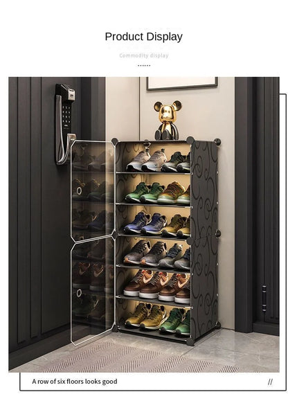 Shoe Rack Cabinets Shelf Shoes Storage Organizer Cupboards Furniture Hallway Entrance Multiple Layer Dustproof Cover Transparent