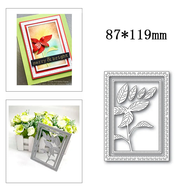New Hot Selling Christmas Rectangle Frame Series Metal Cutting Die Scrap Book Stamps/photo Albums Decorative Embossed Diy Handma