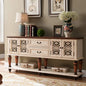 European-Style Solid Wood Console Table American Country Side Cabinet 1.6 M Side View Table Window Side Desk