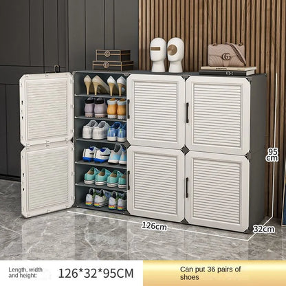 Modern Household Multilayer Plastics Shoe Rack Hallway Cabinets For Living Room Dustproof Storage Shelves Home Bedroom Furniture
