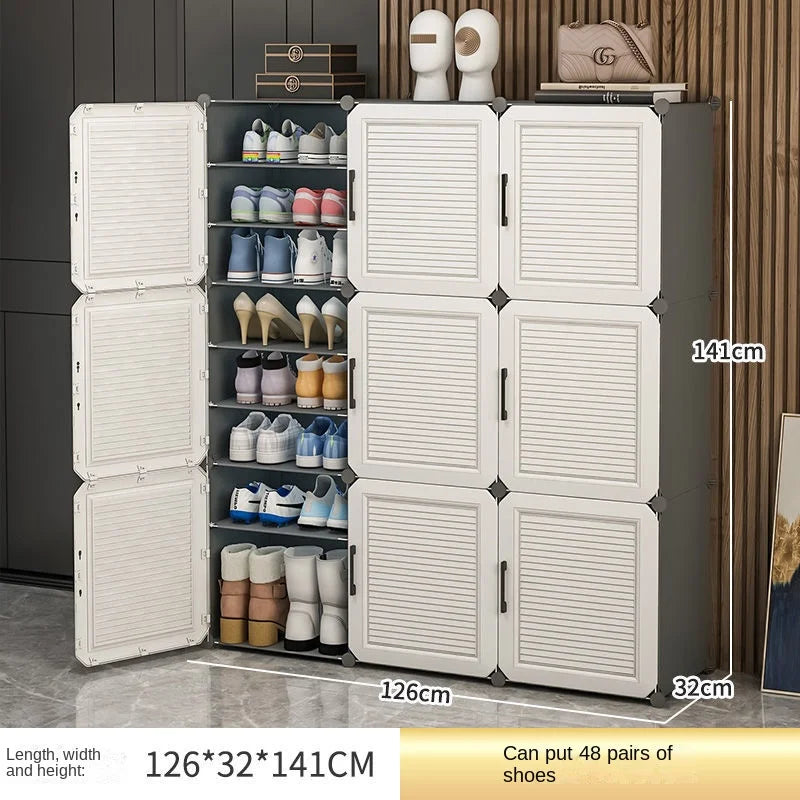 Modern Household Multilayer Plastics Shoe Rack Hallway Cabinets For Living Room Dustproof Storage Shelves Home Bedroom Furniture