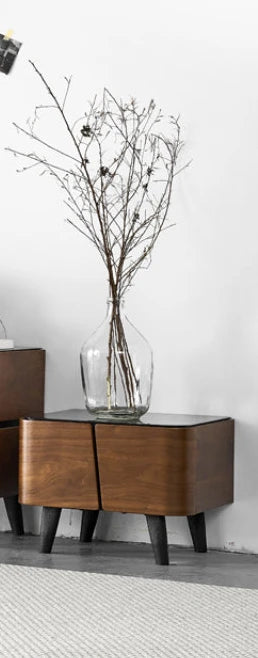 yj Nordic Style Chest of Drawers Modern Minimalist Tempered Glass Fashion Locker Storage Cabinet