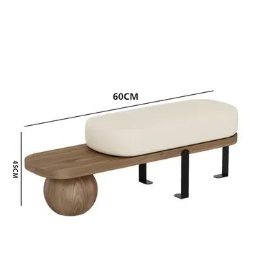Nordic Solid Wood Shoe Stool Creative Wool Sofa Doorway Senior Sense Cloakroom Living Room Porch Household Fitting Rest Bench