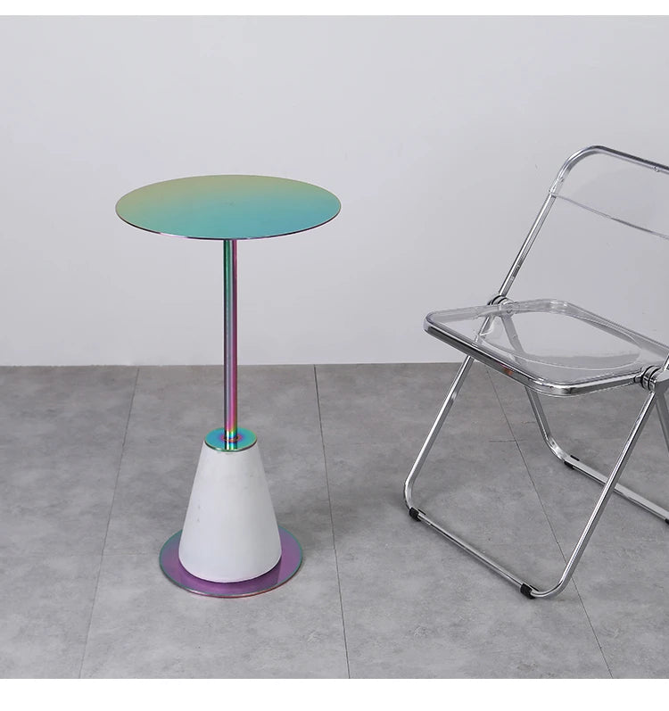 Milk Tea Shop Cement Side Table Simple Modern Concrete Side Table Designer Living Room Nordic Heytea Coffee Shop Round Table