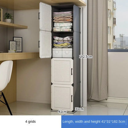 Simplicity Household Bedroom Dustproof Clothes Cabinets For Plastic Assemble Storage Rack Foldable Multilayer Wardrobe Furniture