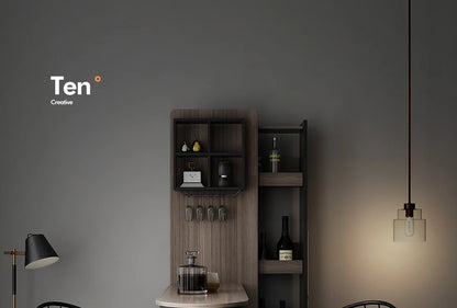 Pqf Retractable Bar Table against the Wall Family Living Room Partition Integrated