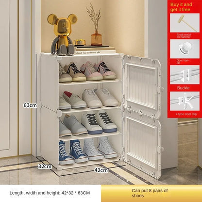Shoe Rack Storage Cabinet Simple Household Small Entrance Modern Dormitory Home Furniture Living Room Shoes Organizer Cupboards
