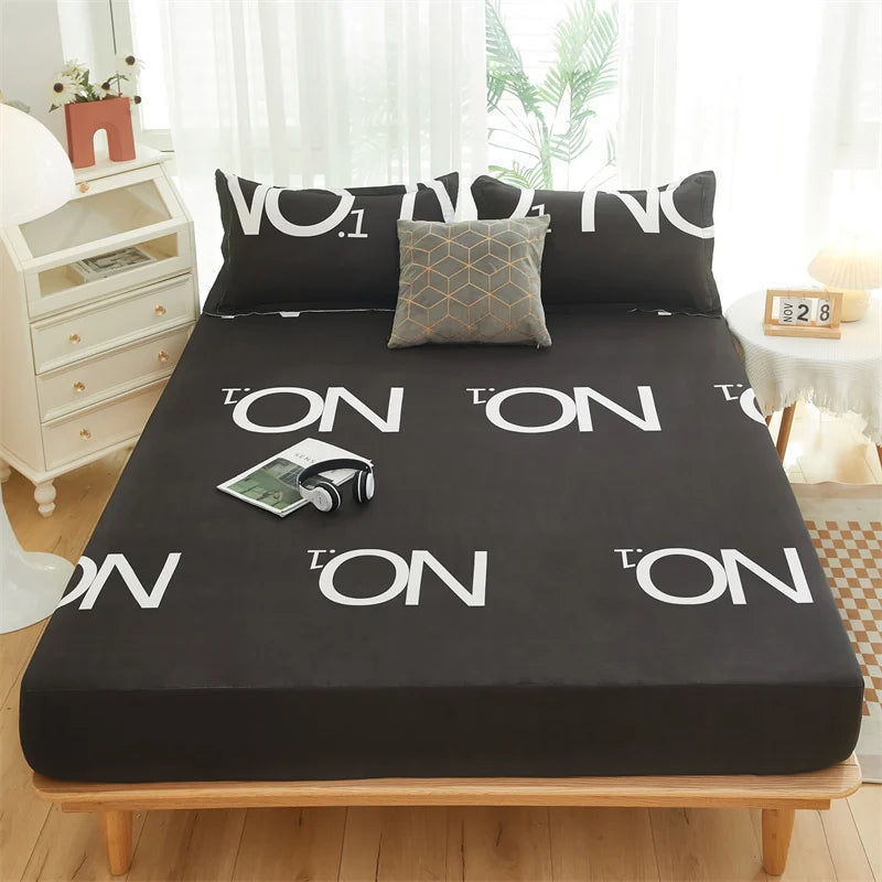 Yaapeet Home Textile Cartoon Blue Whale Bedding Fitted Sheet King Queen Single Size Boy Girl Kid Bed Mattress Cover Protector