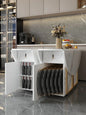 1.4 and 1.6 M Rectangular Folding Table Small Apartment Dining Table Multi-Functional Retractable Dining Table and Chair