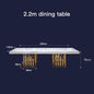 Luxury White Marble Dining Table And Chair Combination Rectangular Household Italian Type Large Concise Mesa Modern Furniture