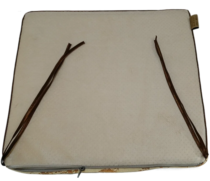 Chinese Flower and Birds Seat Cushions with Ties, Dining Chair Pads, Silk Satin, Non-Slip Sitting Mat, Custom, Fine