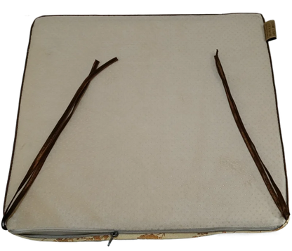 Chinese Flower and Birds Seat Cushions with Ties, Dining Chair Pads, Silk Satin, Non-Slip Sitting Mat, Custom, Fine