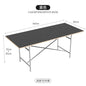 DPstudio vintage simple desk, stainless steel rectangular dining table, blogger, same conference table Bauhaus