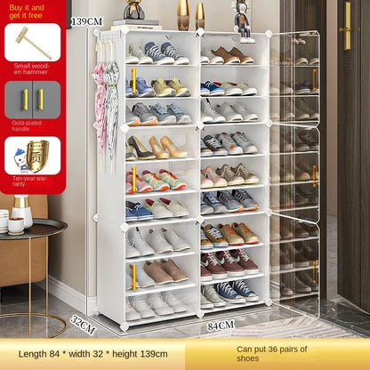 Shoerack Cabinet Shoe Rack Storage Organizer Shelf Shoes Entrance Hallway Furniture Cupboards Splicing Dustproof Transparent Box