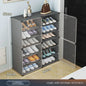Small-Scale Foldable Cabinets For Home Living Room Multilayer Large Space Shelf Student Dormitory Dust Proof Shoe Storage Rack