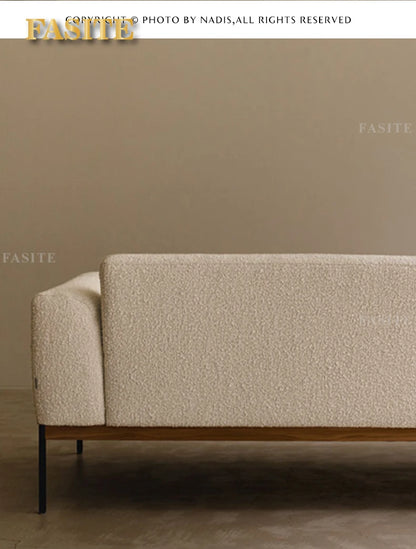 Fabric sofa living room modern simple Nordic chaise longue solid wood corner sofa combination