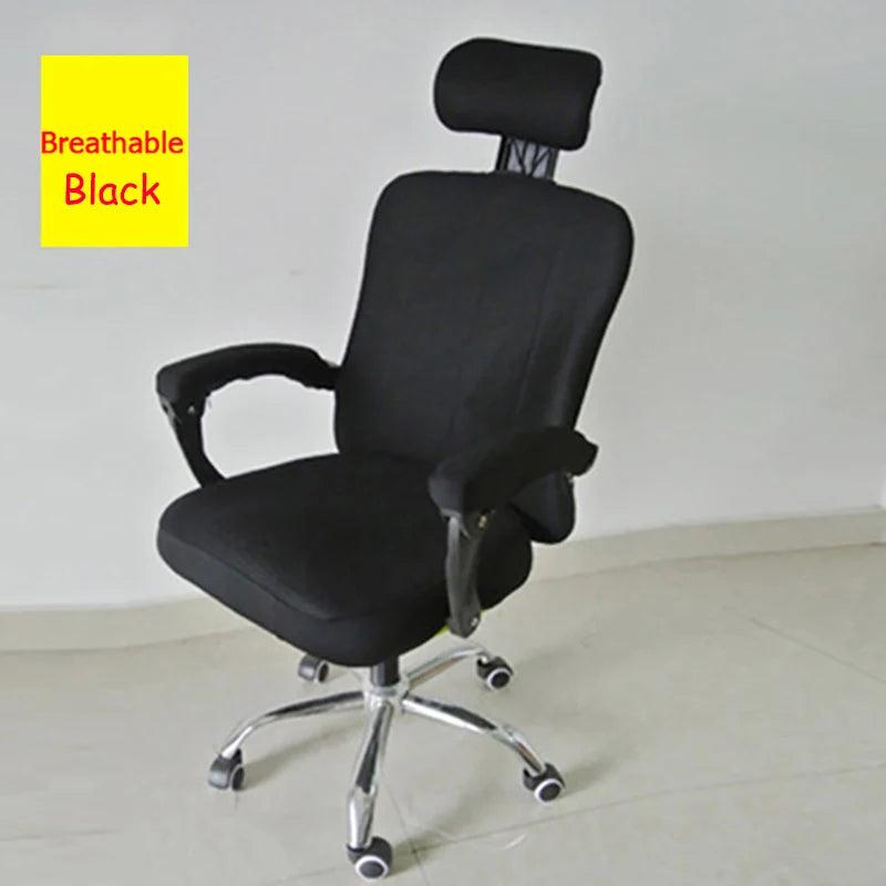 3pcs/lot Office Chair Covers Stretch Spandex Computer Swivel Chair Seat Covers Armrest Gaming Chair Cover Split Chair Slipcovers