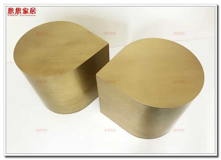 Fresh Four-Leaf Clover Tea Table Tear Drop Coffee Table Brushed Bronze Craft Adler Shaped Sofa Side Table