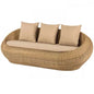 Outdoor rattan sofa combination rattan woven table and chair three piece set of leisure circular sofa furniture