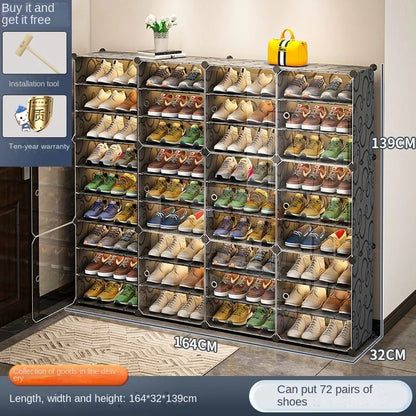 Shoerack Cabinet Shoe Rack Storage Organizer Shelf Shoes Entrance Hallway Furniture Cupboards Splicing Dustproof Transparent Box