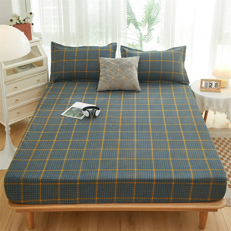 Yaapeet Home Textile Cartoon Blue Whale Bedding Fitted Sheet King Queen Single Size Boy Girl Kid Bed Mattress Cover Protector