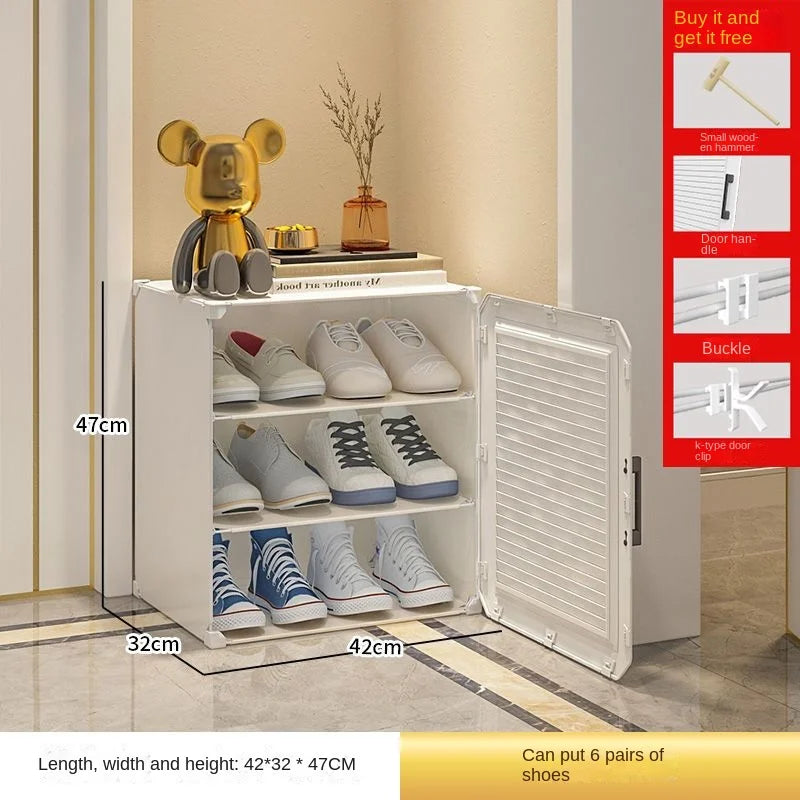 Shoe Rack Storage Cabinet Simple Household Small Entrance Modern Dormitory Home Furniture Living Room Shoes Organizer Cupboards