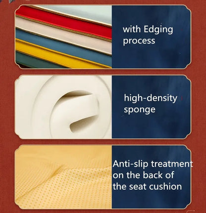 Chinese Flower and Birds Seat Cushions with Ties, Dining Chair Pads, Silk Satin, Non-Slip Sitting Mat, Custom, Fine