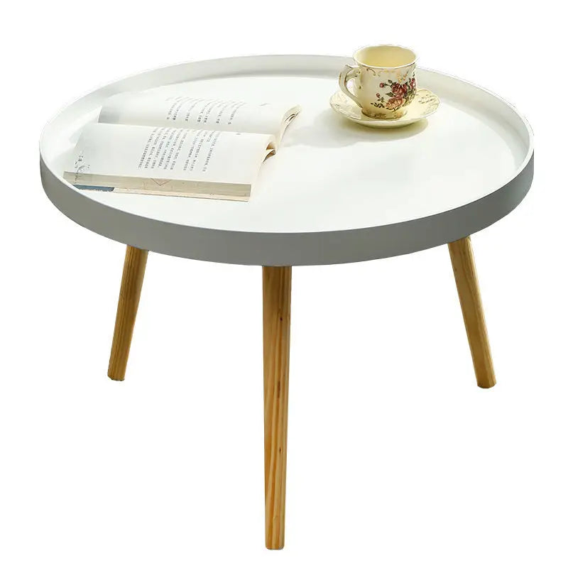 Nordic Furniture Small Coffee Tables Family Modern Balcony Live Room Bedroom Sofa Side Corner Movable Tray Round Table Assembly
