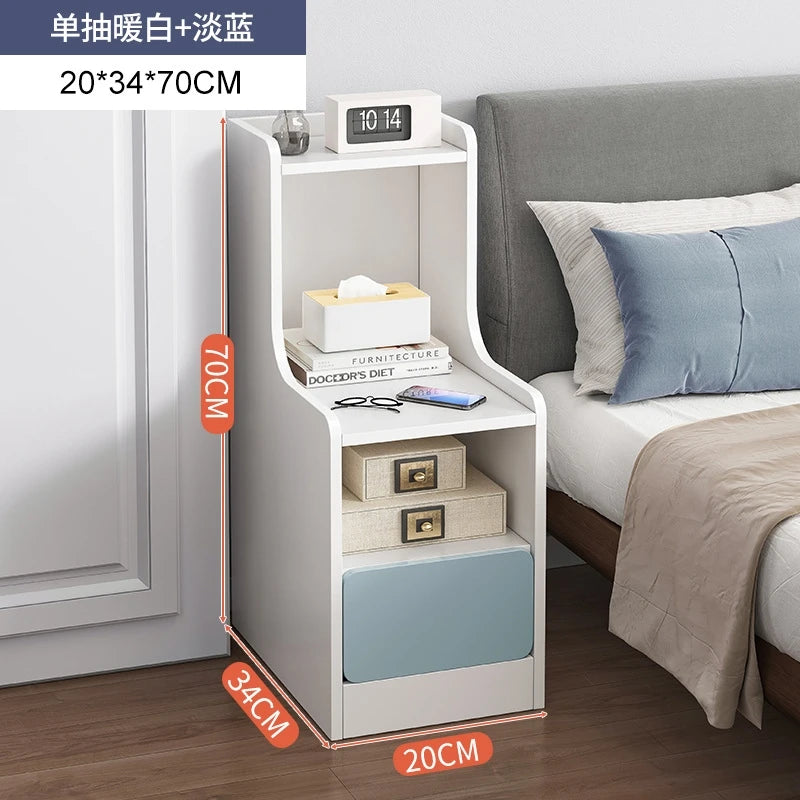 Bedside table, simple modern small ultra narrow storage cabinet, simple bedside storage rack