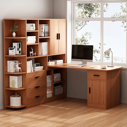 Rental table home bookshelf desk integrated desktop computer desk student study desk corner writing desk combination