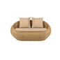 Outdoor rattan sofa combination rattan woven table and chair three piece set of leisure circular sofa furniture