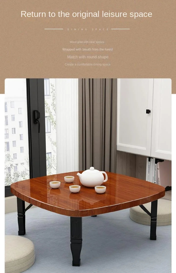 Furniture For Home Folding Household Small Tea Coffee Square Tables Simple Dining Carpet Tatami Bed Desk Balcony Computer Table