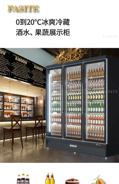 Plus freezer display cabinet, commercial meat beef cabinet, glass ice cream, standing freezer, beverage refrigerator