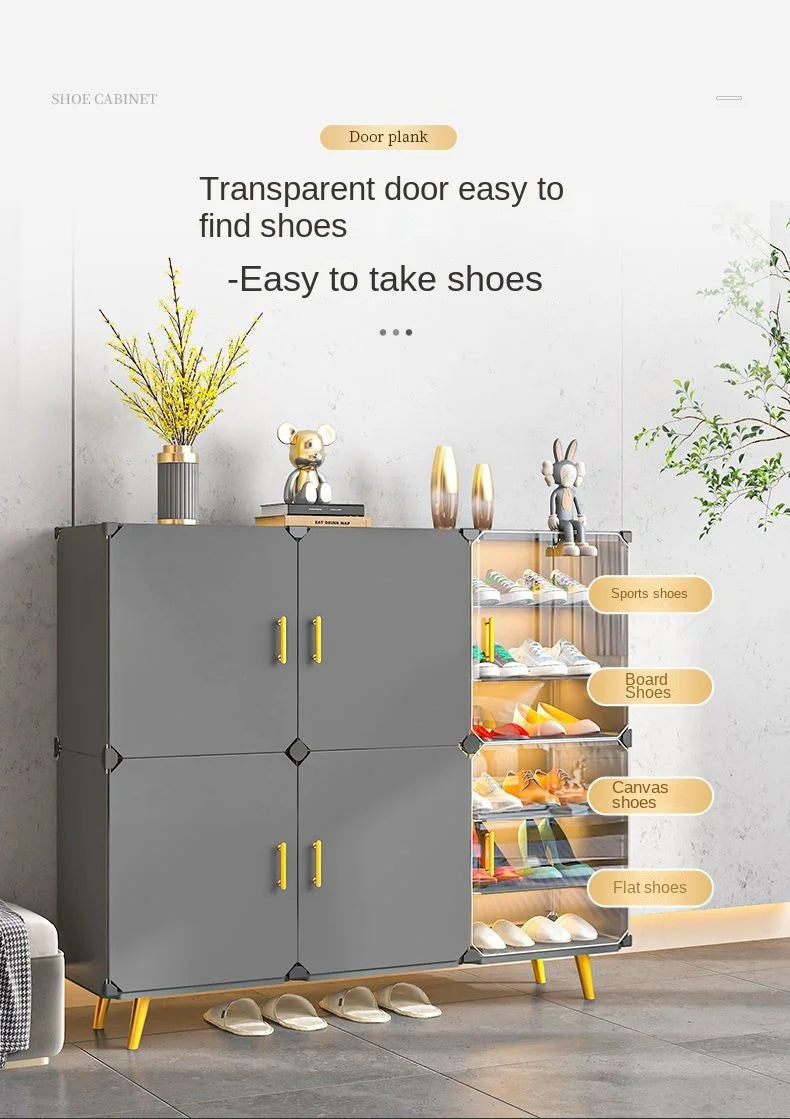 Modern Home Furniture Shoe Rack Cabinets Storage Organizers For Room Cupboard Hallway Entrance Shelf Shoes Layers Dustproof