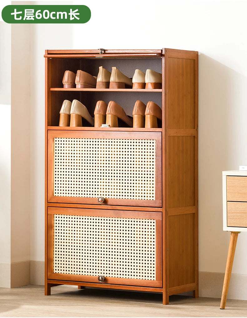 Wooden Horse Man Shoe Rack Shoe Cabinet Home Door outside Simple Storage Dormitory Economical Indoor Beautiful Bedroom Dustproof