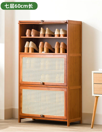 Wooden Horse Man Shoe Rack Shoe Cabinet Home Door outside Simple Storage Dormitory Economical Indoor Beautiful Bedroom Dustproof