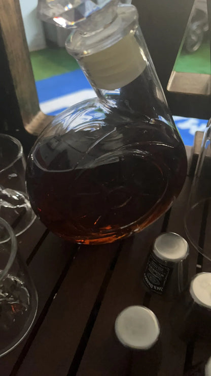 New Creative Blower Wine Bottle with Diamond Wine Stopper Glass Decanter Creative Home Bar Wine Set