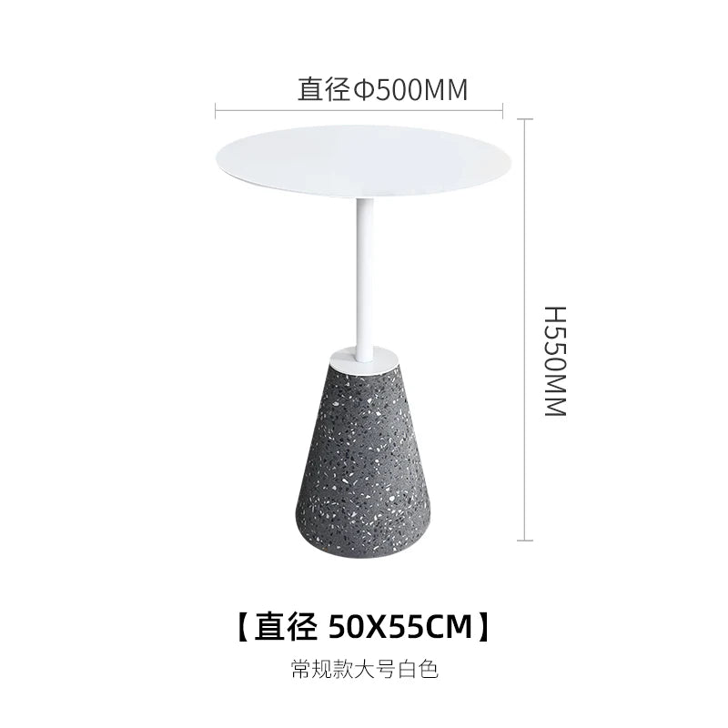Milk Tea Shop Cement Side Table Simple Modern Concrete Side Table Designer Living Room Nordic Heytea Coffee Shop Round Table