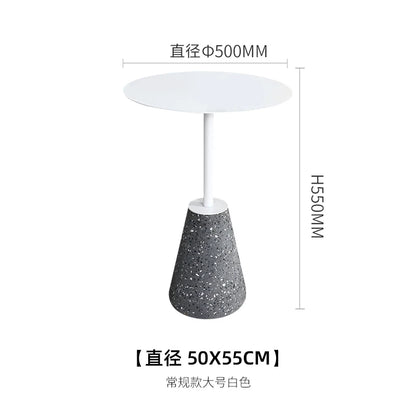 Milk Tea Shop Cement Side Table Simple Modern Concrete Side Table Designer Living Room Nordic Heytea Coffee Shop Round Table