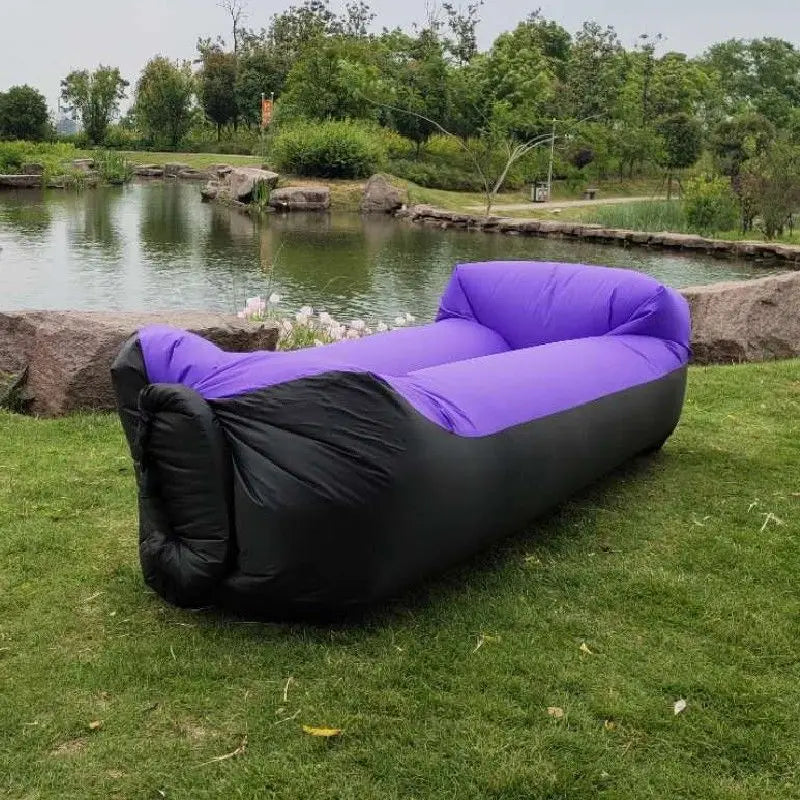 Outdoor Portable Air Sofa Lazy Inflatable Bed Air Mattress Single Person Sleeping Bag Lunch Bed Fast Inflatable Seatings
