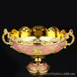 Zinc alloy stainless steel metal European double ear fruit bucket KTV ornament double ear fruit bucket Snack plate