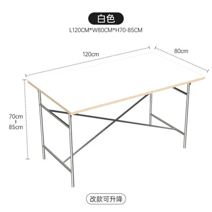 DPstudio vintage simple desk, stainless steel rectangular dining table, blogger, same conference table Bauhaus