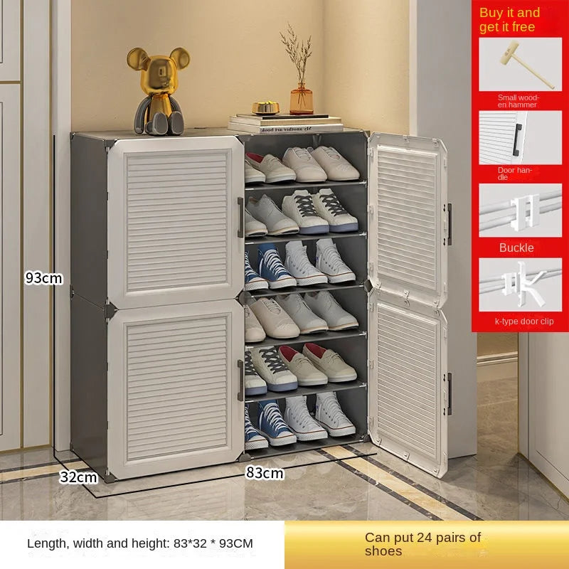 Shoe Rack Storage Cabinet Simple Household Small Entrance Modern Dormitory Home Furniture Living Room Shoes Organizer Cupboards