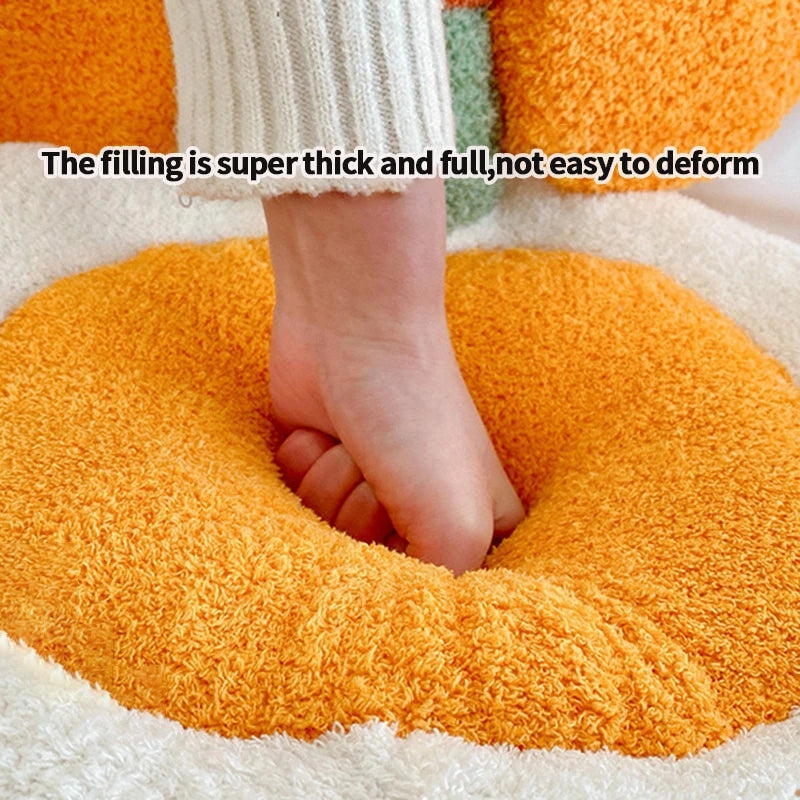 Ins Cute Tulip Sun Flower Seat Back Cushion Living Room Sofa Decorative Throw Pillow Soft Office Chair Cushion Home Decor Pillow